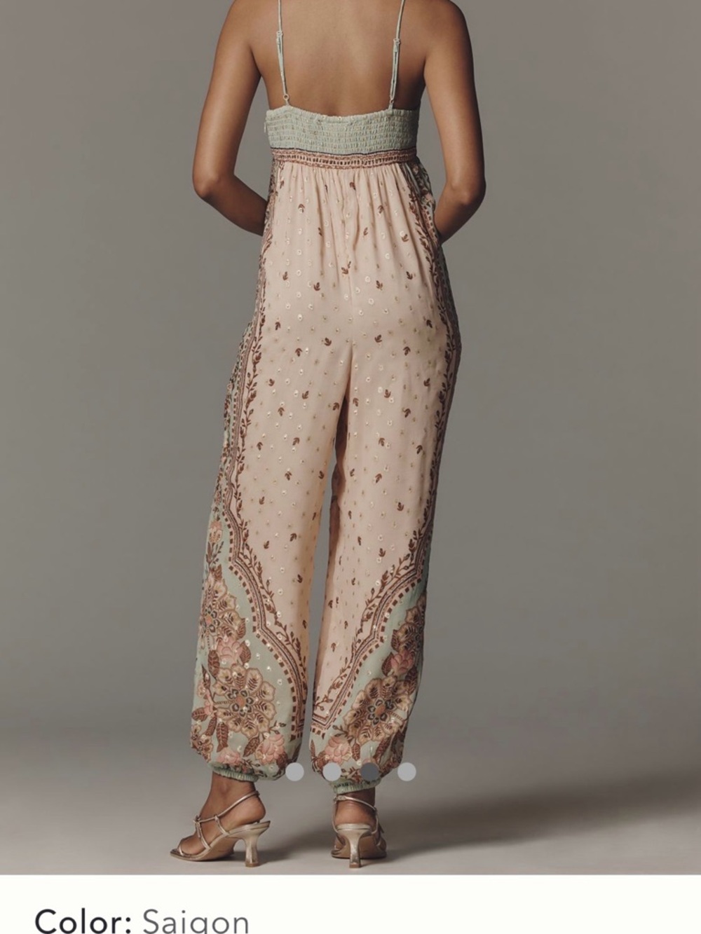 Farm Rio Boho Strapless Jumpsuit in Saigon Print - Picture 3 of 9